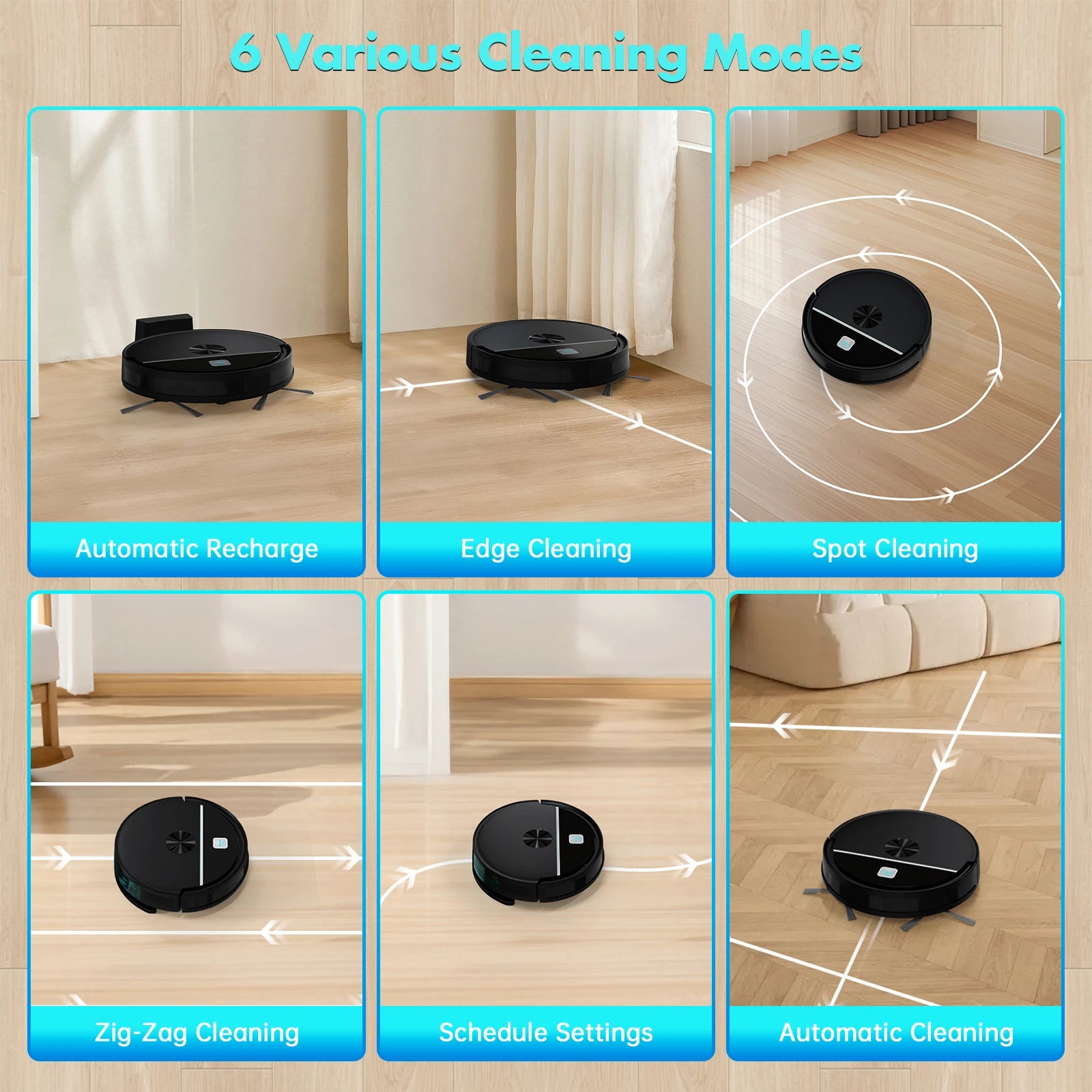 Omeser New Robot Vacuum Cleaner 5000Pa Automatic Charging