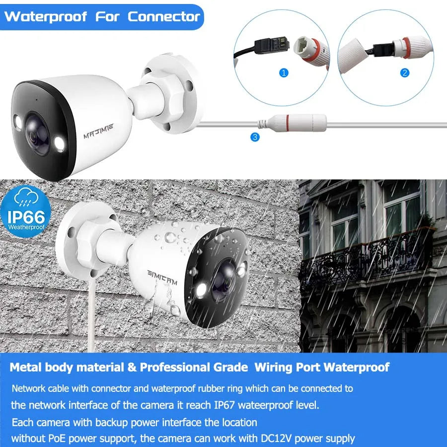 Security Camera Outdoor with Audio Color Night Vision