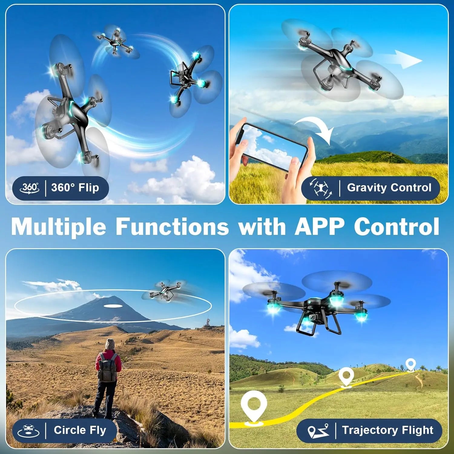 Beginner Drone with 1080P Camera Gesture Selfie One-Key Start