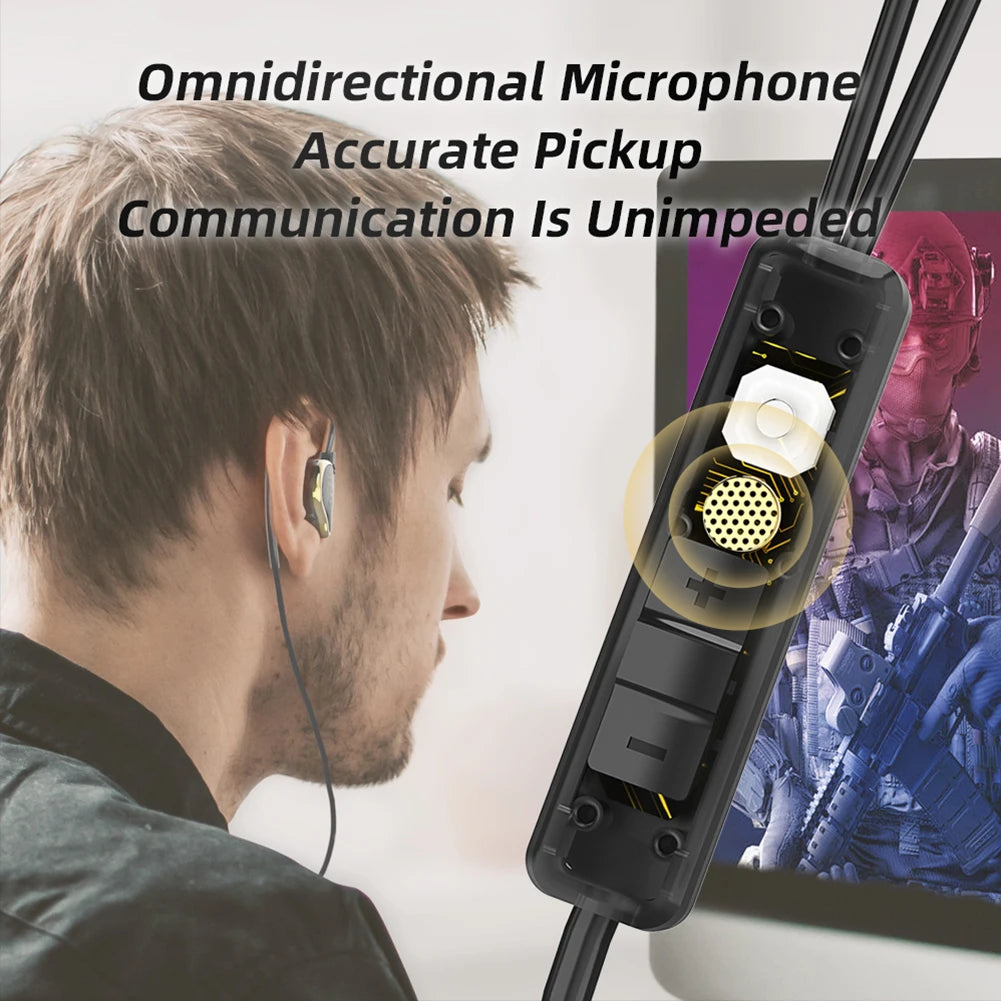 Wired Headphones With Microphone Remote Control Earphones