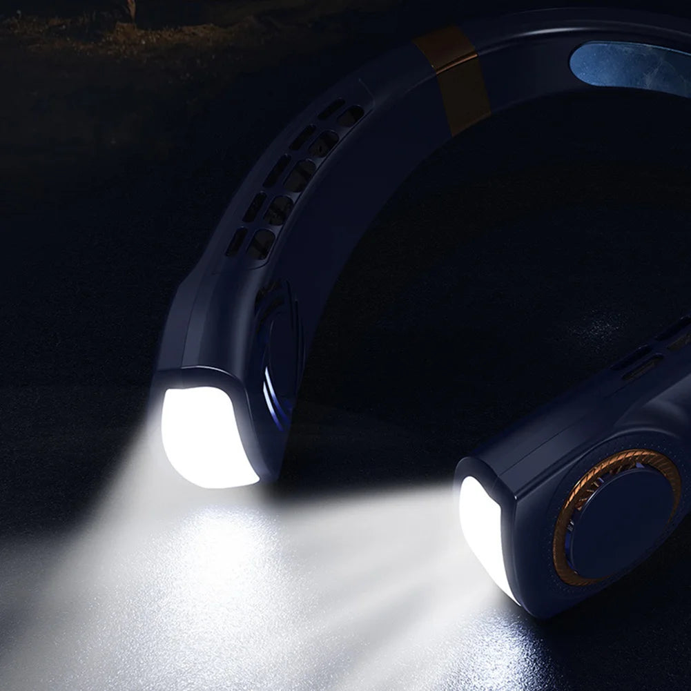 Bladeless Hanging Neck Fan Mute USB Small Cooling Fan LED