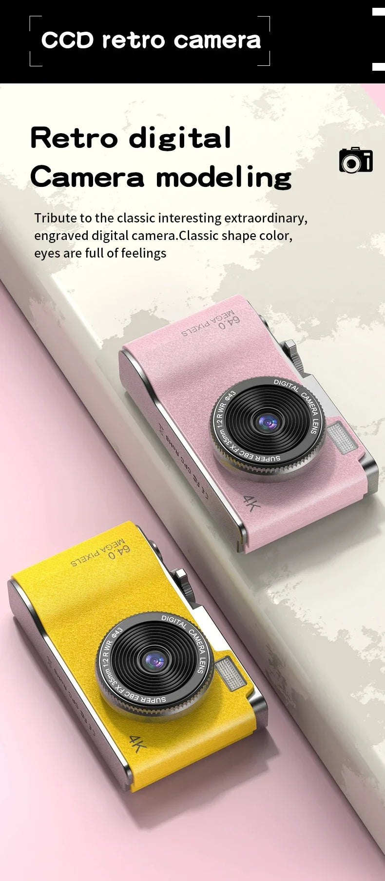 Digital Camera 4K HD Camera 48MP Autofocus Vlogging Camera