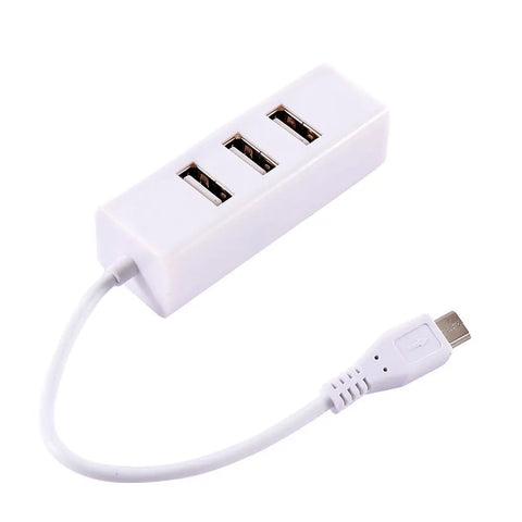 USB 2.0 Universal Micro USB 4 Ports OTG Hub Converter Adapter