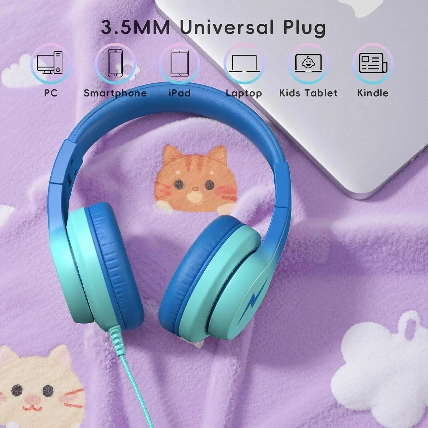Kids Headphones Wired Headphones for Kids over Ear Microphone