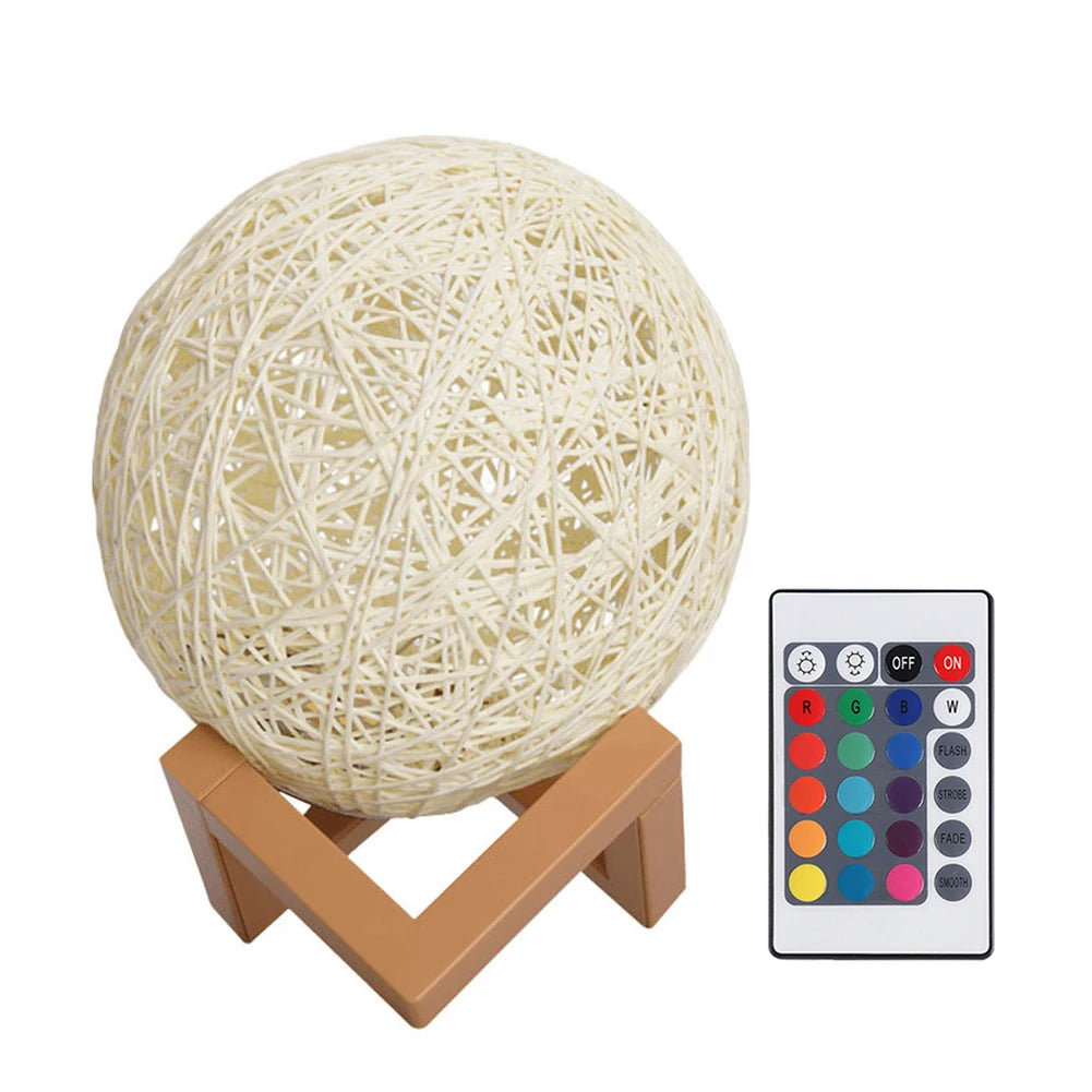 Nordic Wooden Table Lamp USB Projection Projector Light