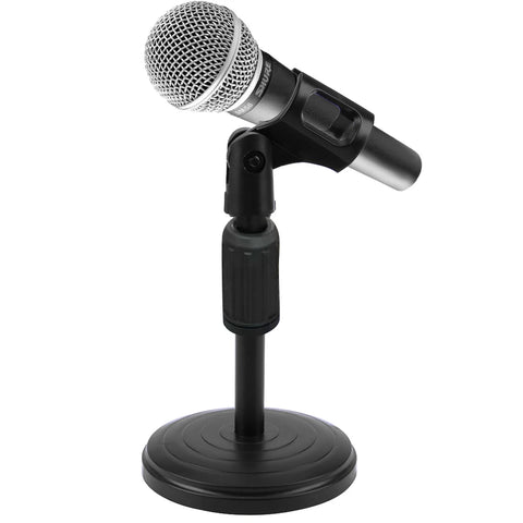 Foldable Desk Table Microphone Clip Stand Mic Tripod