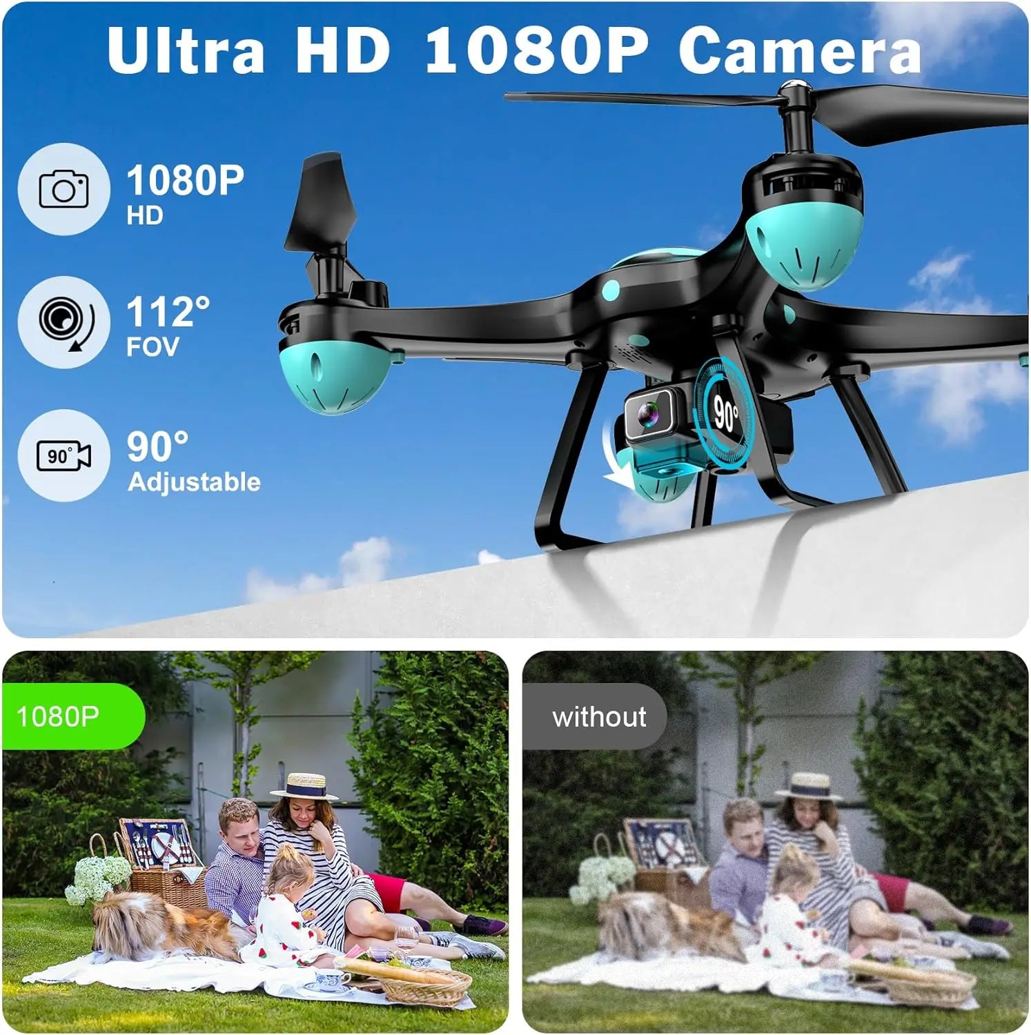 Beginner Drone with 1080P Camera Gesture Selfie One-Key Start