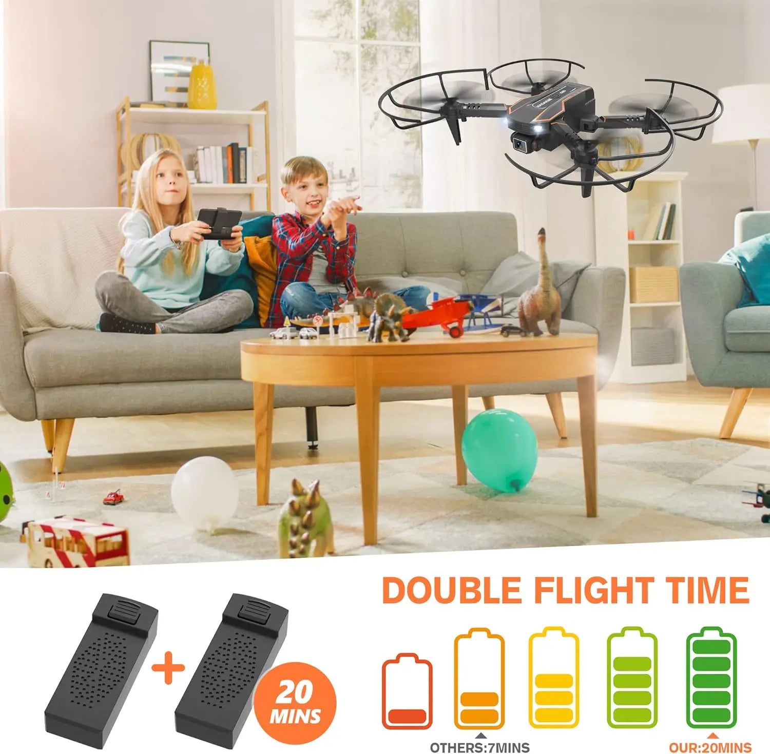 Mini Drone with Camera for Kids Remote Control Helicopter Toy