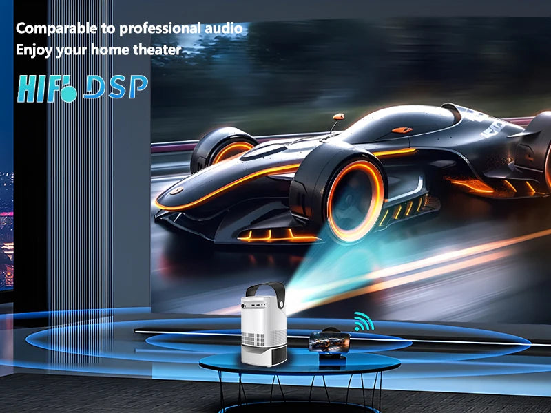 Projetor Android portátil suporte nativo, suporte para Home Theater