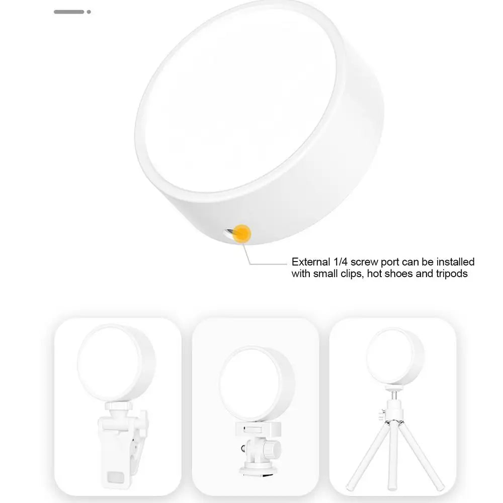 LED Mobile Phone Selfie Light Clip-On Lamp Portable USB Charge