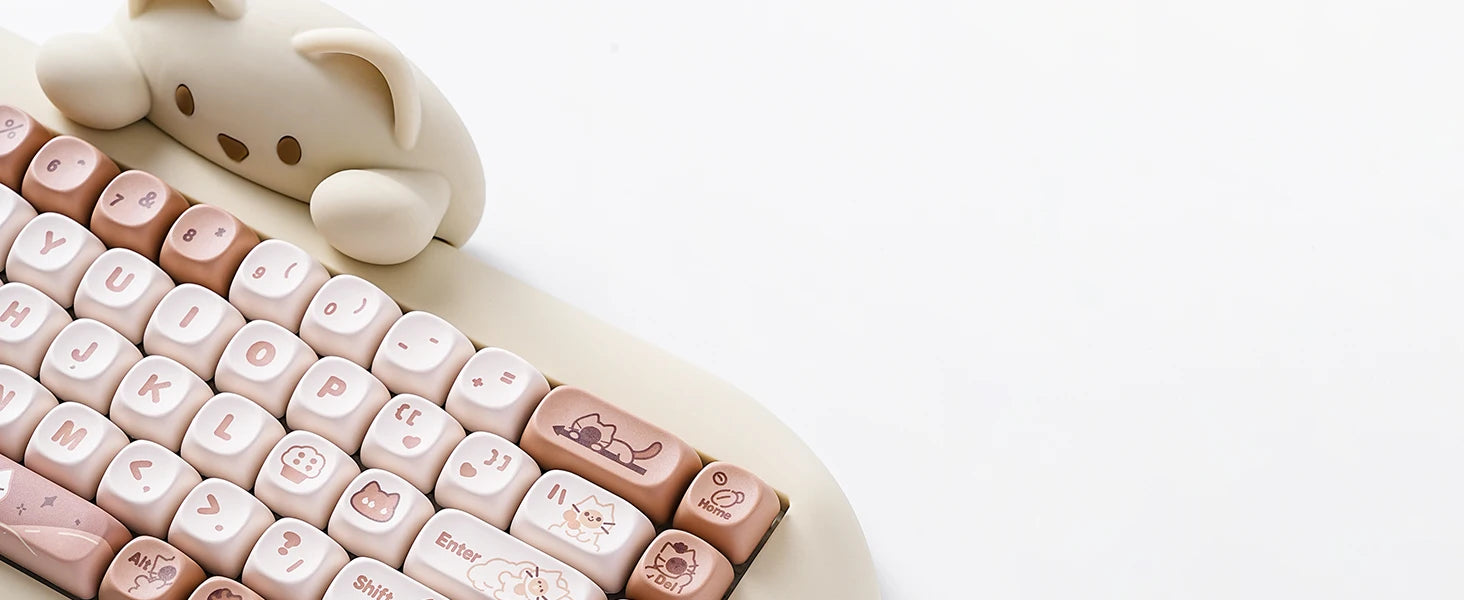 Wireless Gaming Keyboard Hi-Fi Cute Cat Custom RGB Keyboard
